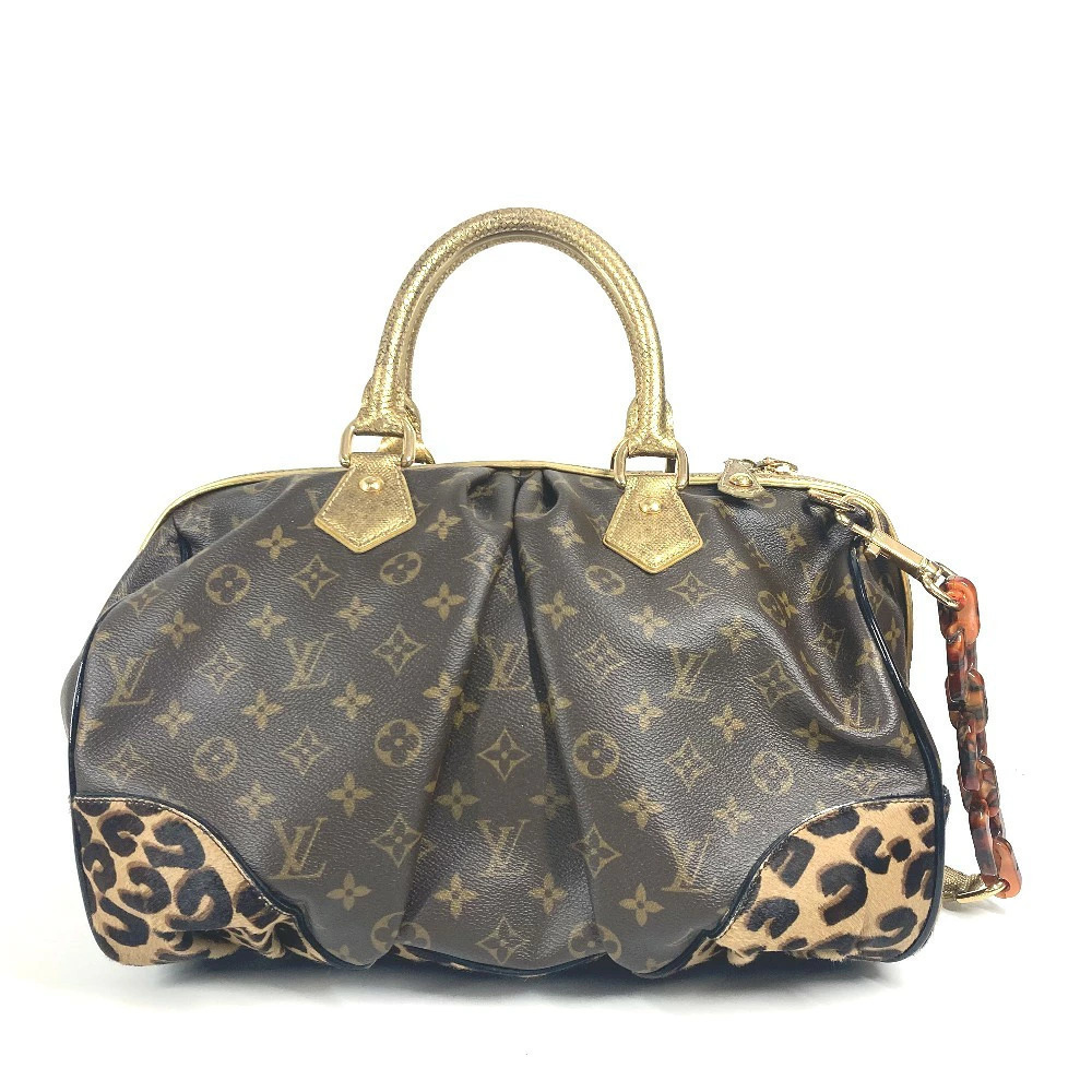 Louis Vuitton Leopard Shoulder Calf Bag Hair Handbag Steven Brown Chain Boston
